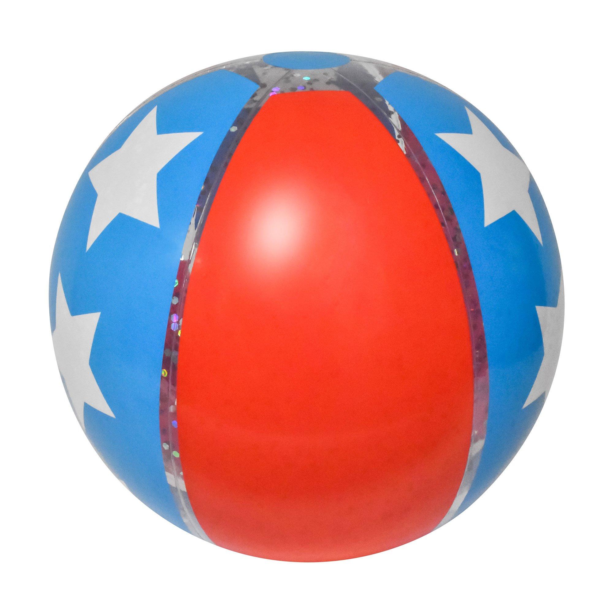 Star Spangled Glitter 27in Beach Ball