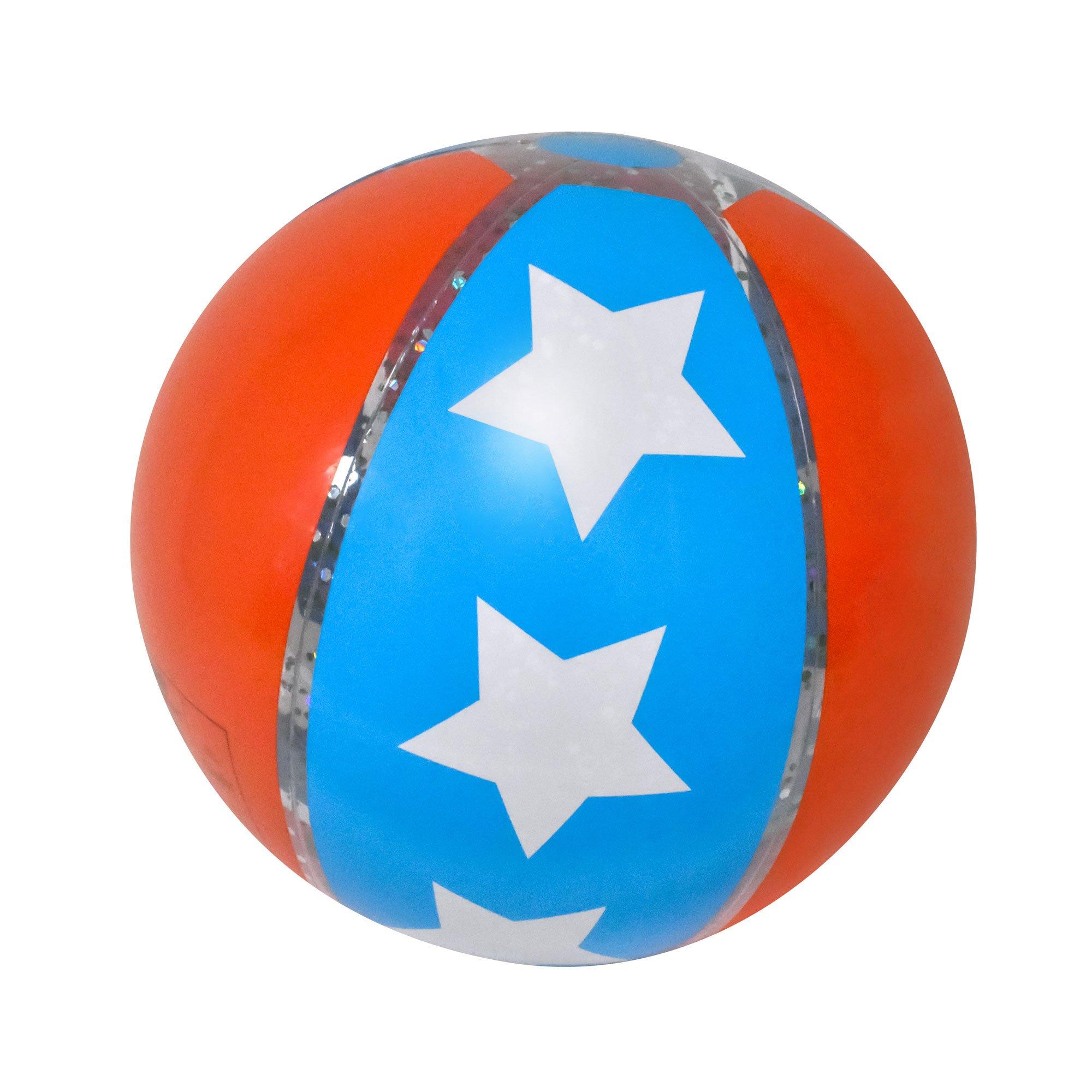 Star Spangled Glitter 27in Beach Ball