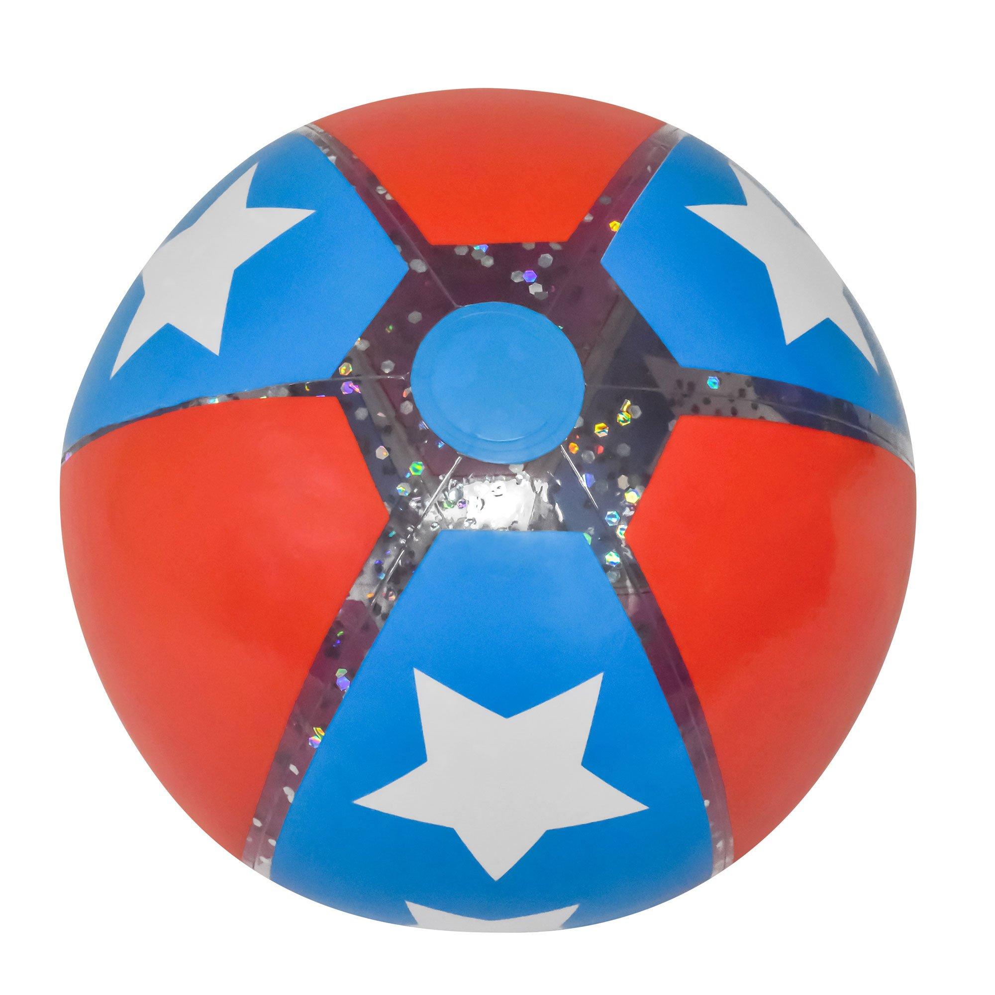 Star Spangled Glitter 27in Beach Ball
