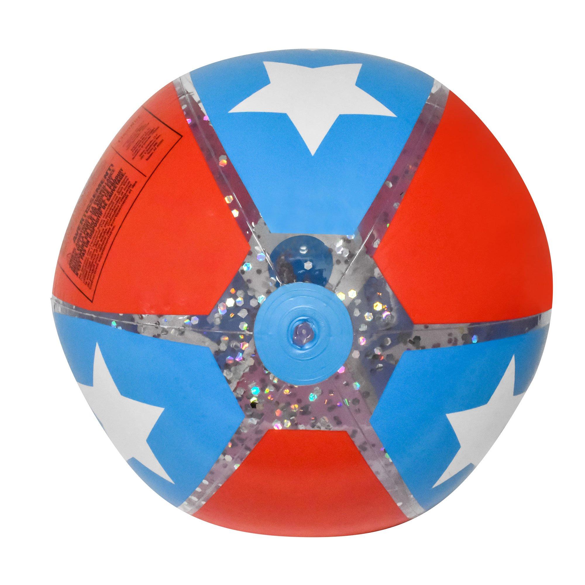 Star Spangled Glitter 27in Beach Ball