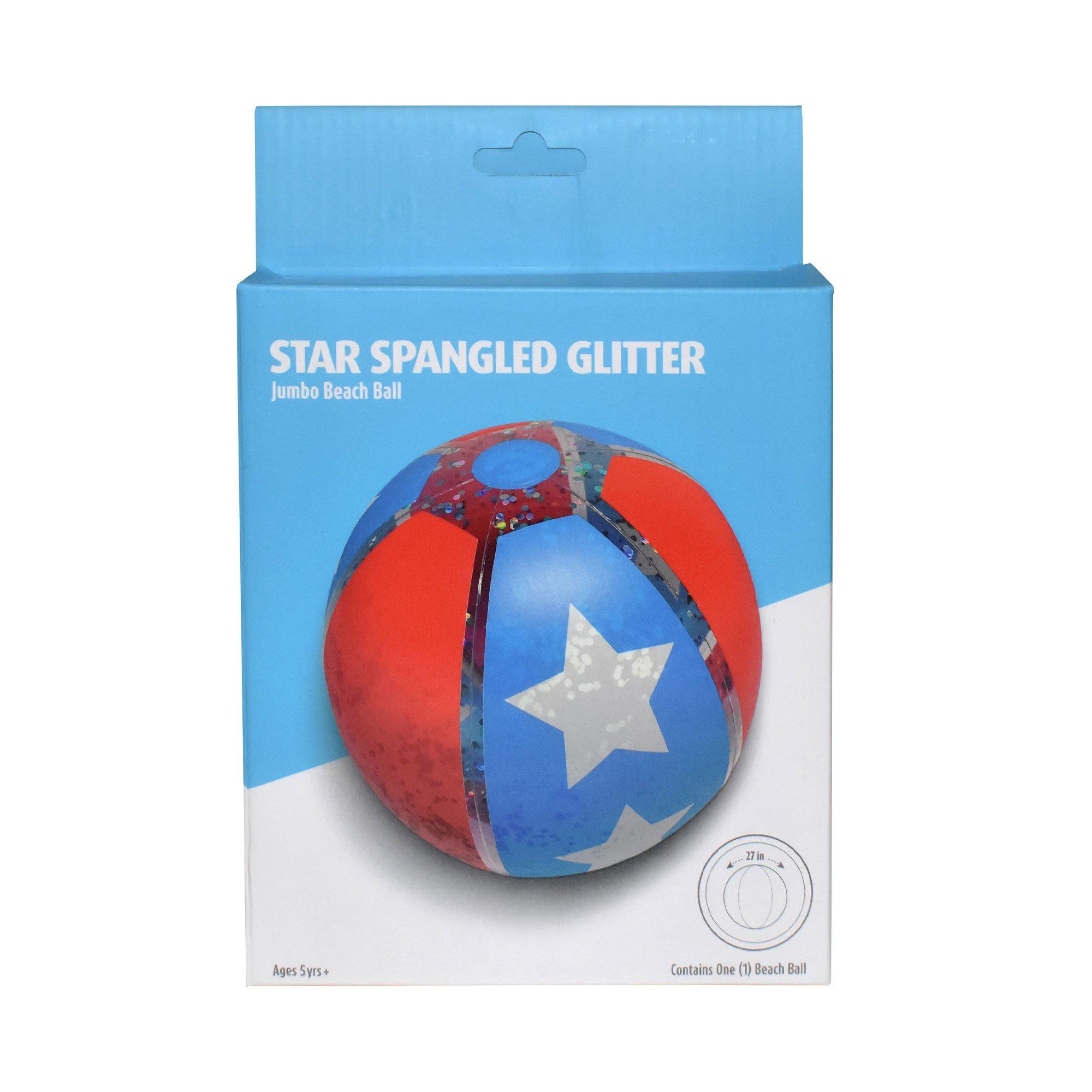 Star Spangled Glitter 27in Beach Ball