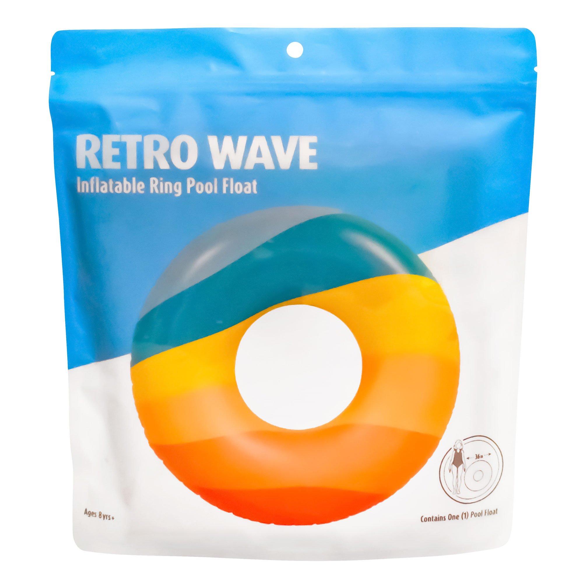 Retro Wave Inflatable Ring Pool Float