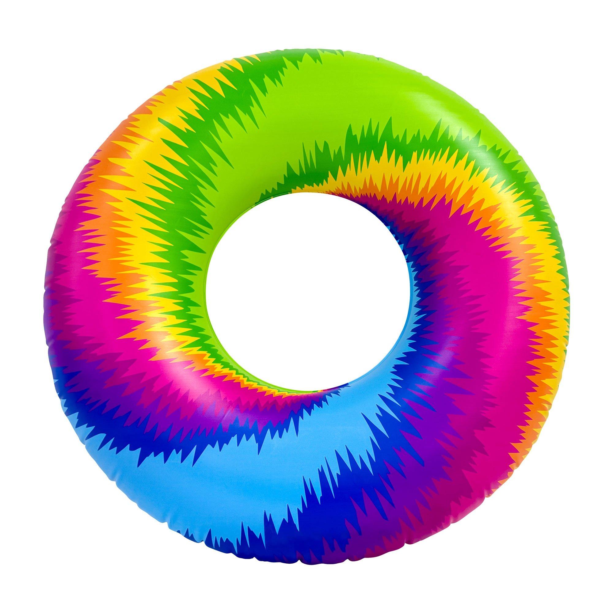 Groovy Tie Die Inflatable Ring Pool Float