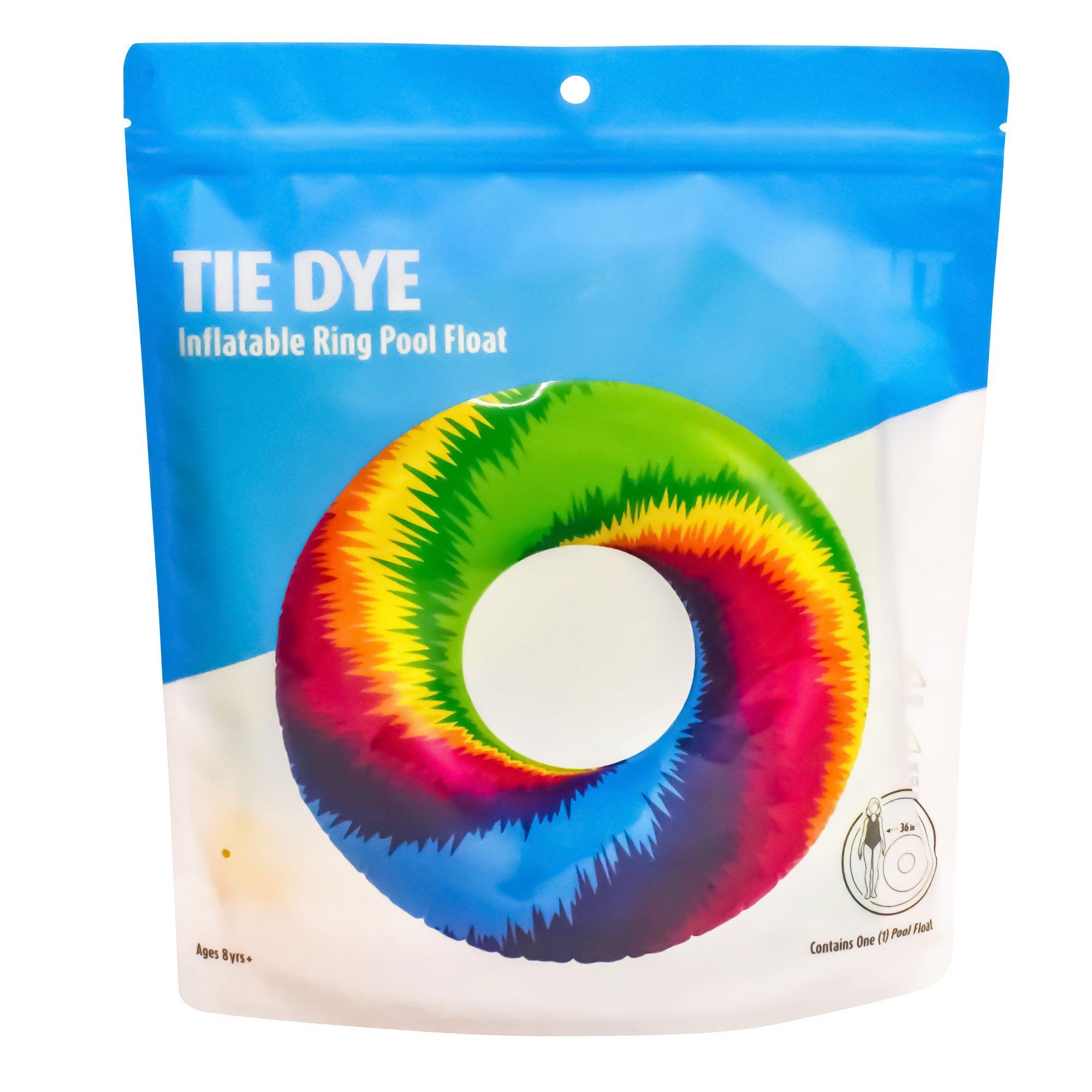 Groovy Tie Die Inflatable Ring Pool Float