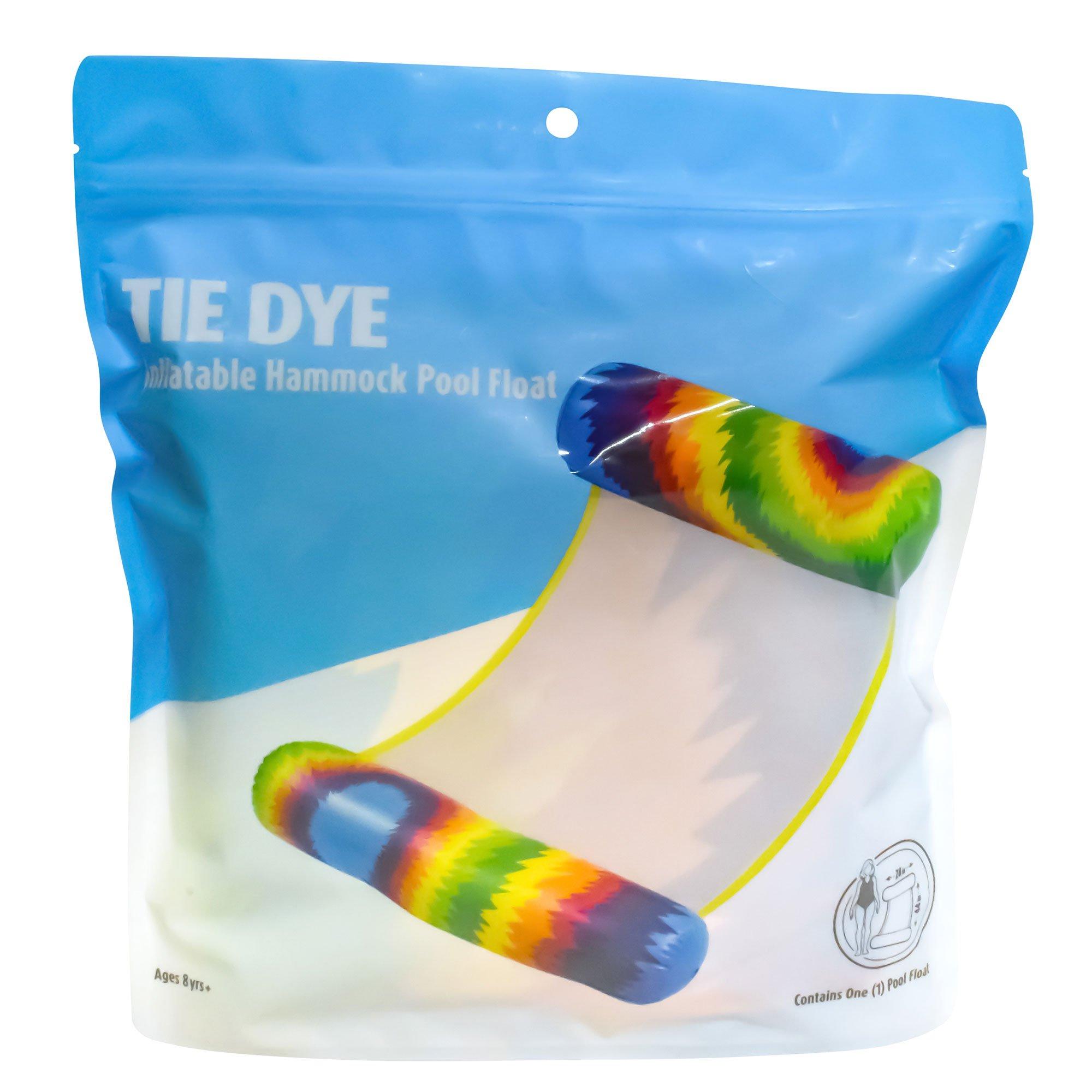 Groovy Tie Dye Inflatable Hammock Pool Float