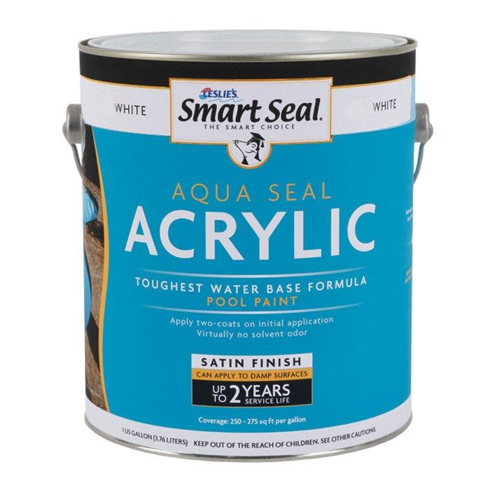 Aqua Seal Acrylic Pool Paint & Enamel Pool Coating: White, Blue