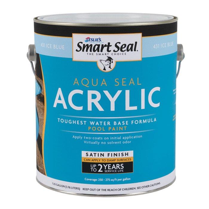 Aqua Seal Acrylic Pool Paint & Enamel Pool Coating: White, Blue