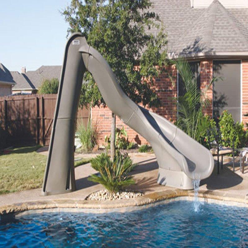 S.R Smith  688-209-58223 TurboTwister Left Turn Complete Pool Slide in Sandstone