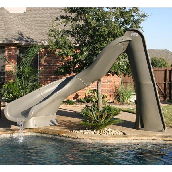 688-209-58223 TurboTwister Left Turn Complete Pool Slide in Sandstone
