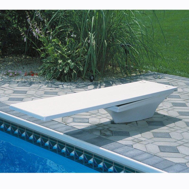 8' Fibre-Dive Diving Board with Flyte-Deck II Stand, Radiant White