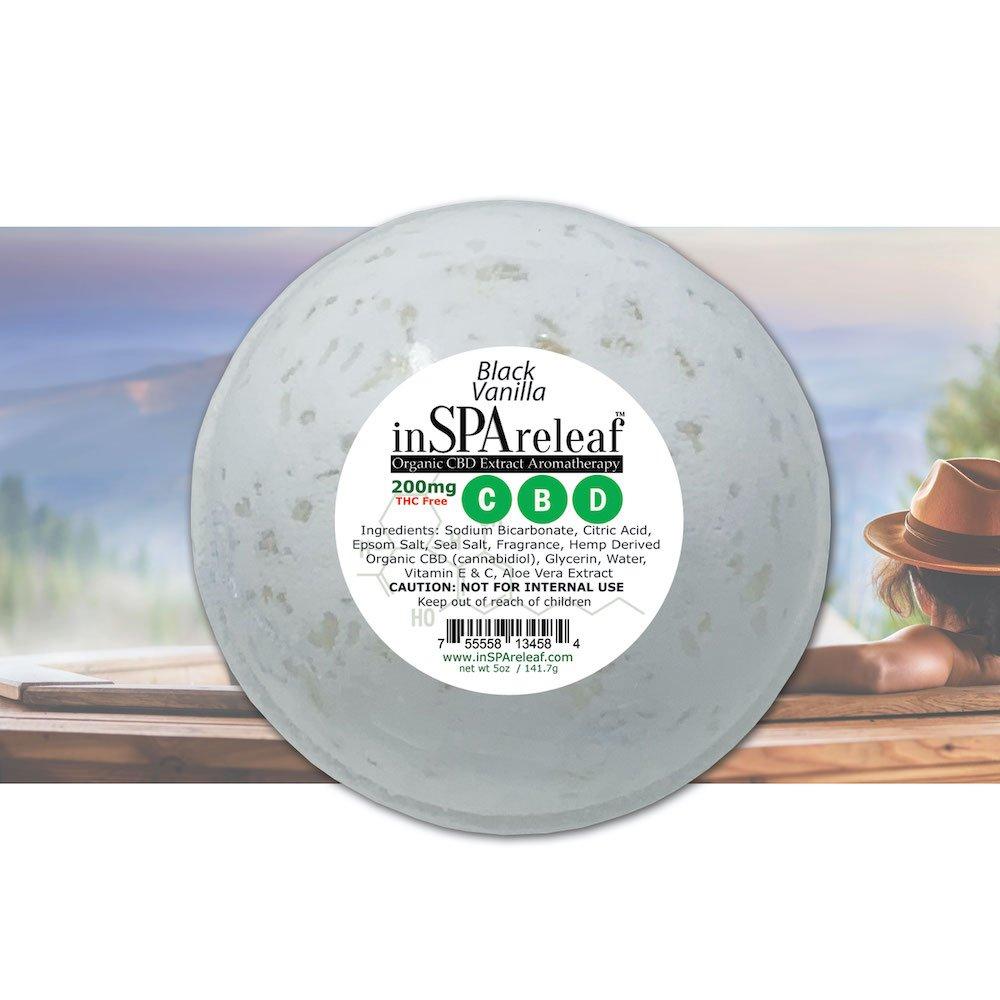 Organic CBD Extract Aromatherapy Spa Bomb - Black Vanilla