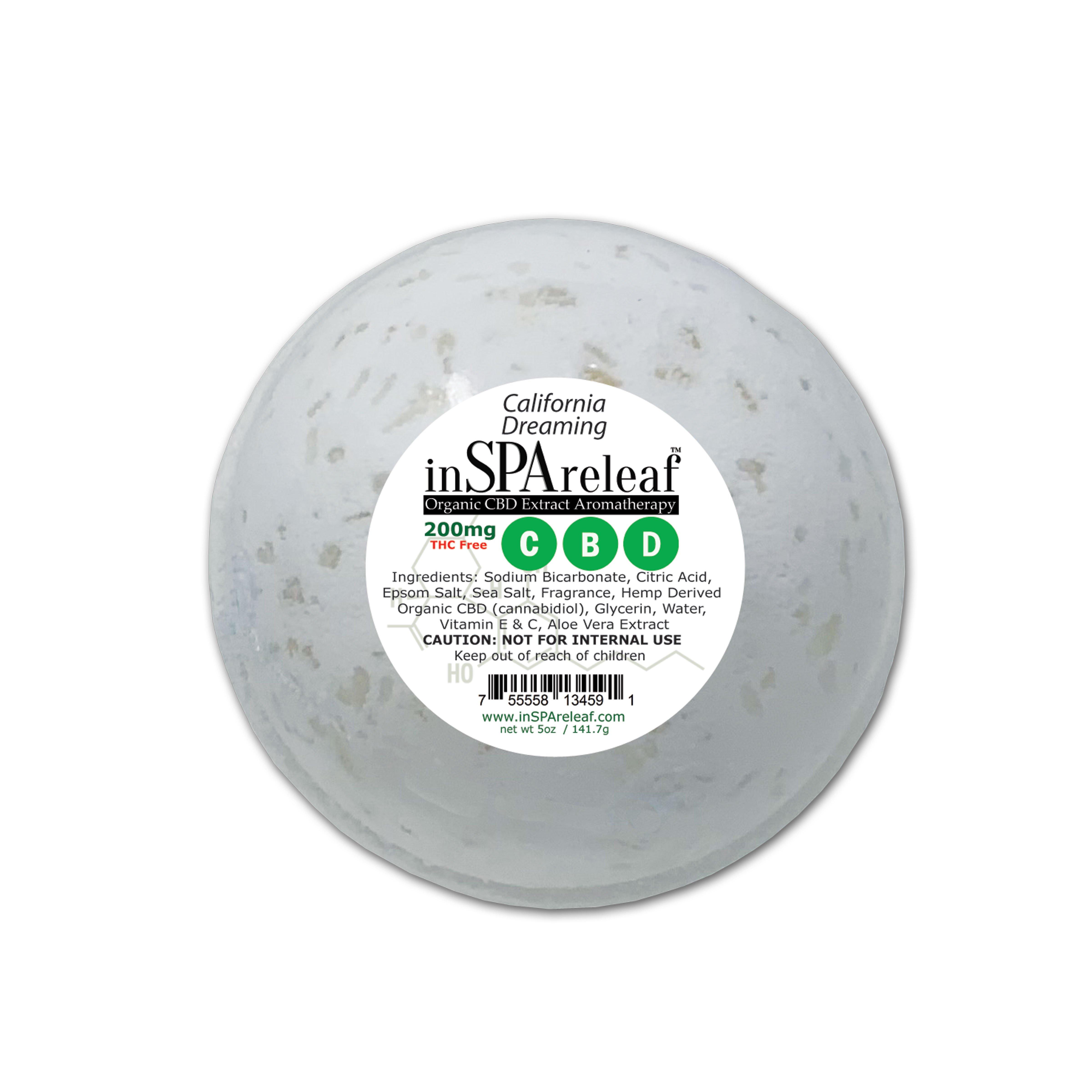 Organic CBD Extract Aromatherapy Spa Bomb - California Dreaming