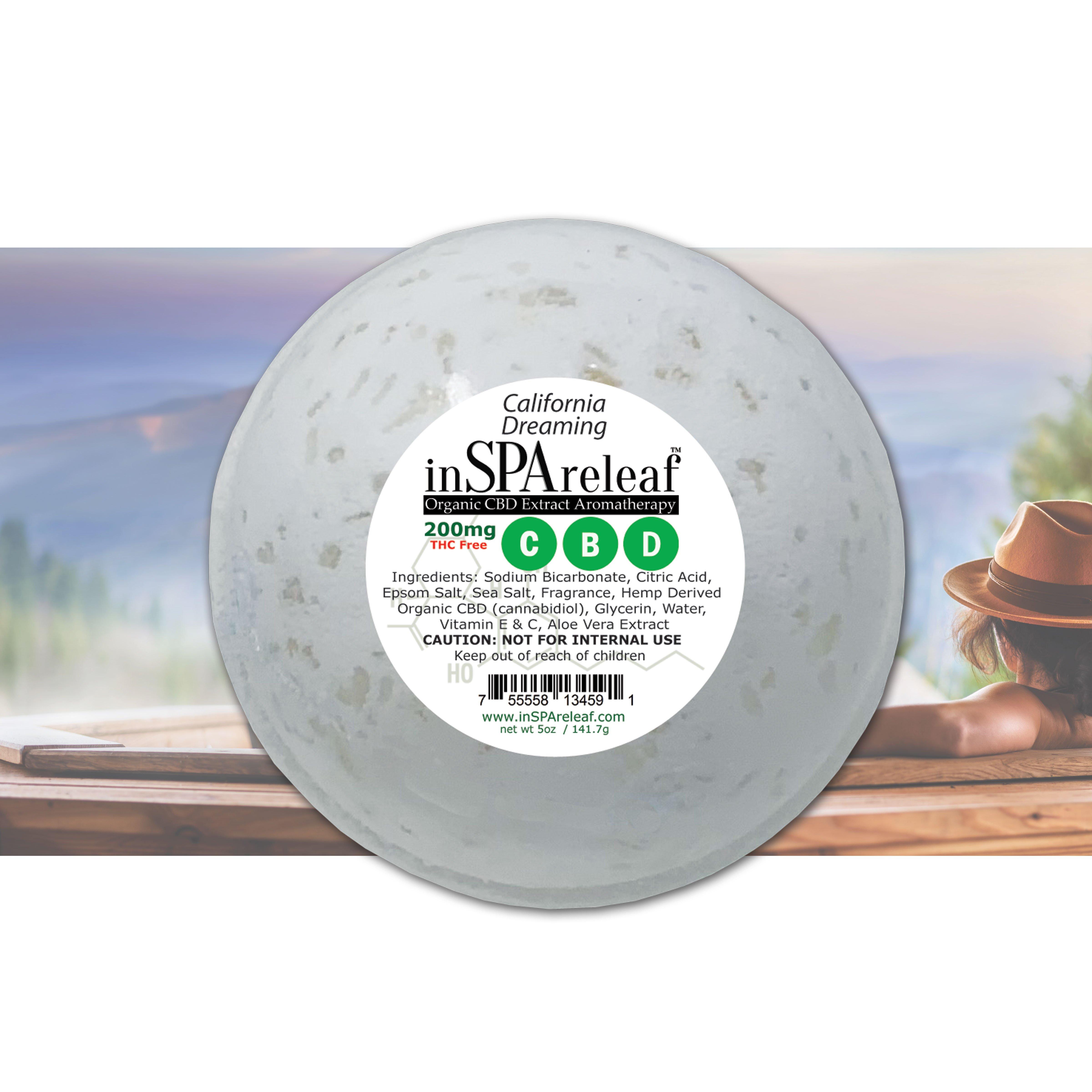 Organic CBD Extract Aromatherapy Spa Bomb - California Dreaming