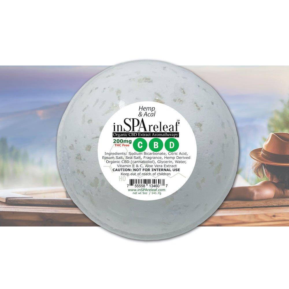 Organic CBD Extract Aromatherapy Spa Bomb - Hemp and Acai