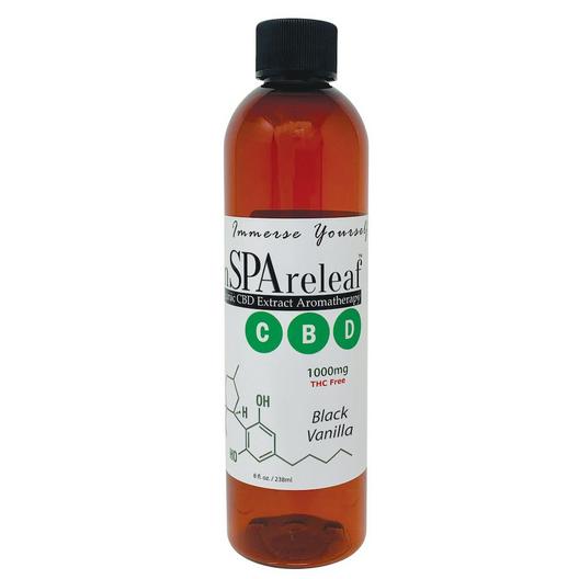 inSPAreleaf  Organic CBD Extract Aromatherapy 8oz Liquid  Black Vanilla