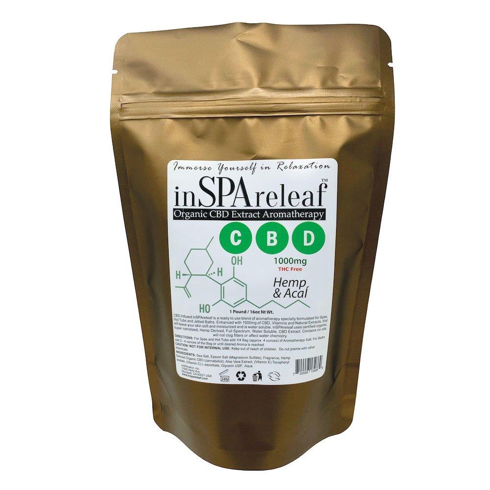 Organic CBD Extract Aromatherapy 16oz Spa Crystals - Hemp and Acai