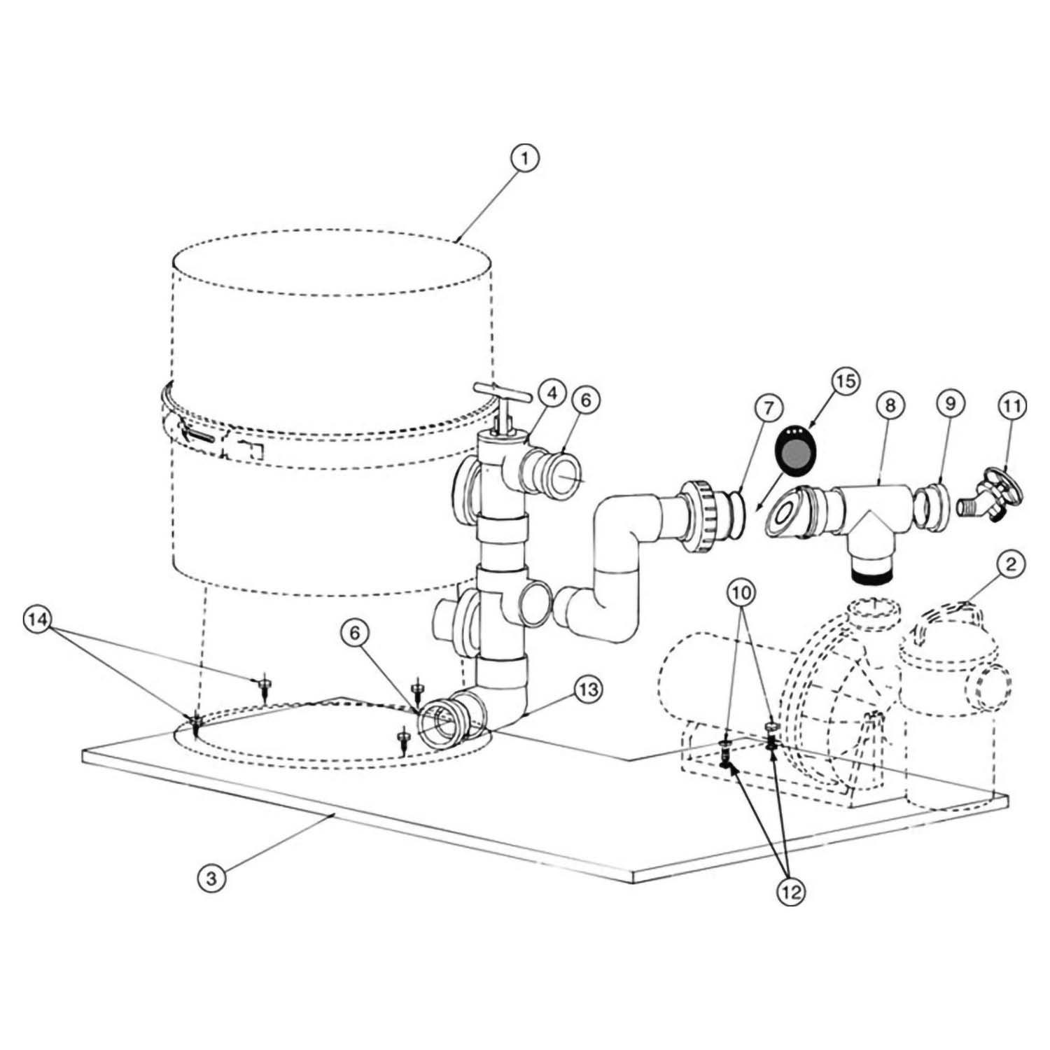 Pentair Pinnacle Pump to Filter Base Kit #181600 Pool Pump Parts