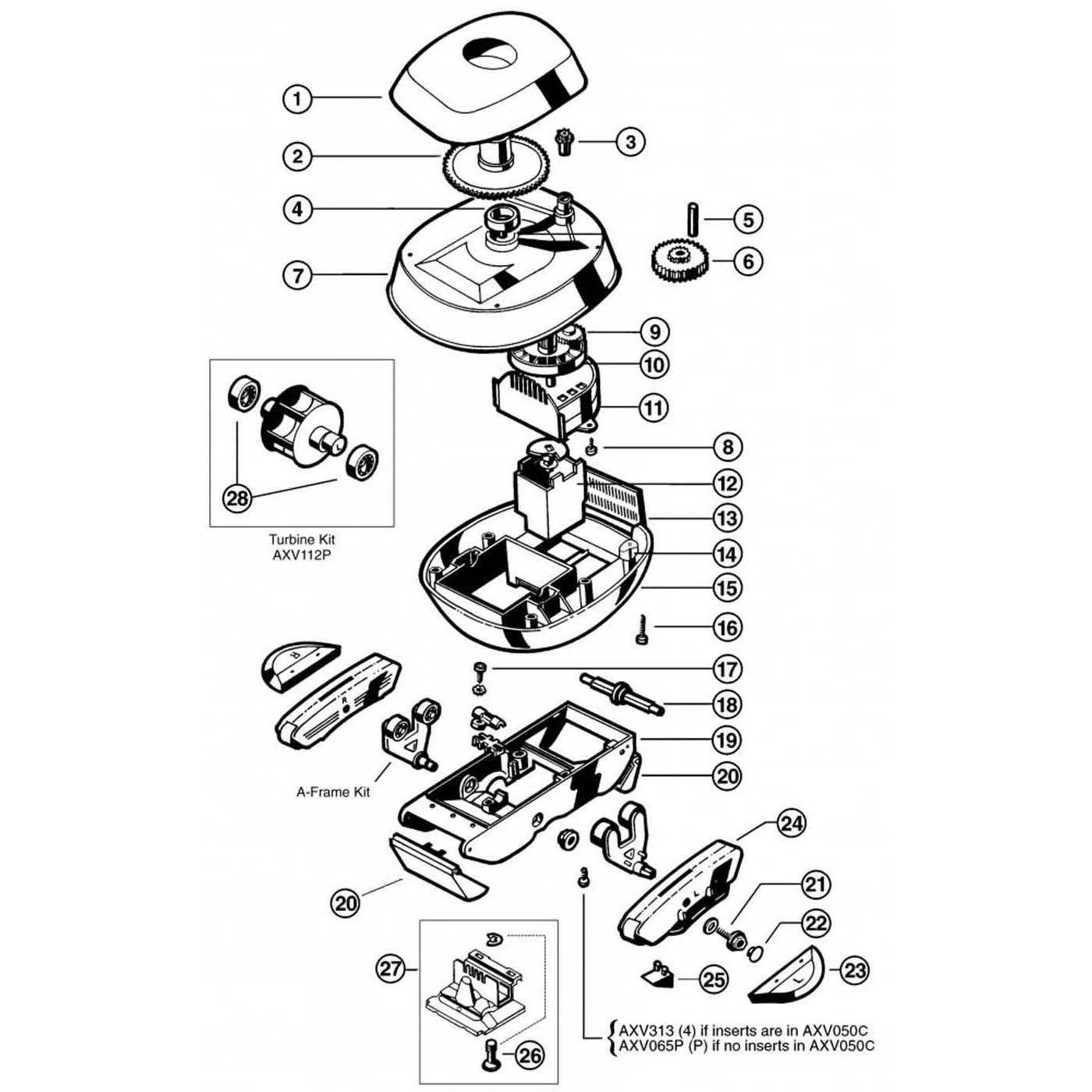 Hayward Pool Vac (Vinyl) Part Schematic