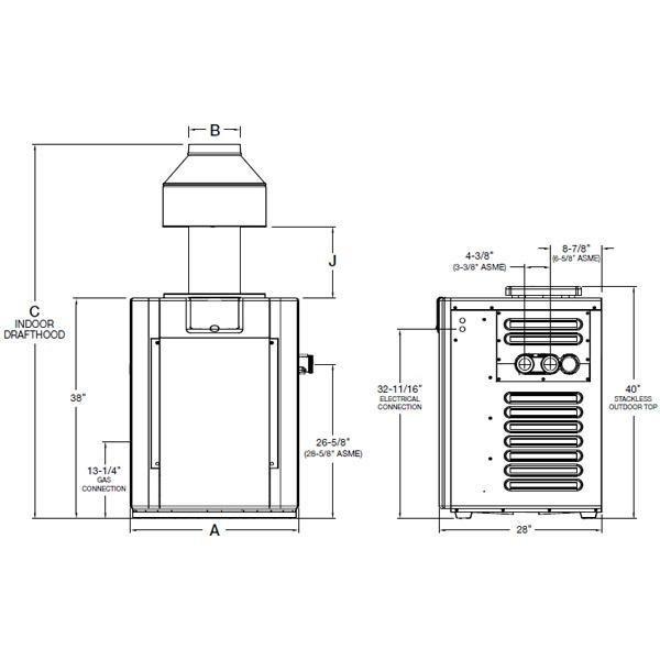 Raypak  Digital Cast Iron ASME Natural Gas 200,000 BTU Pool Heater