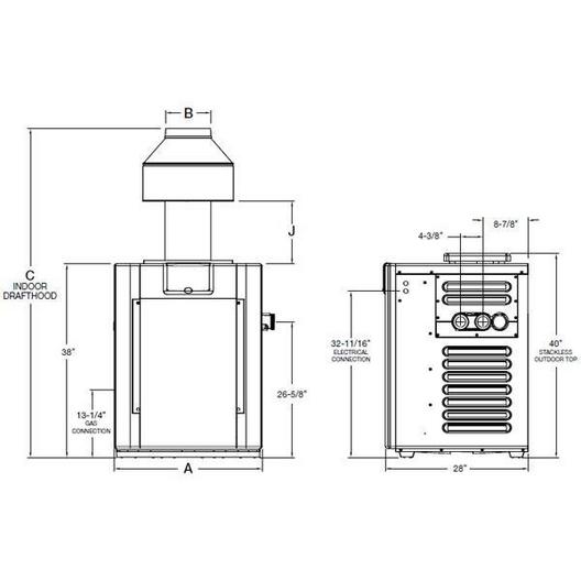 Raypak  Digital Cast Iron ASME Cupro-Nickel Natural Gas Pool Heater
