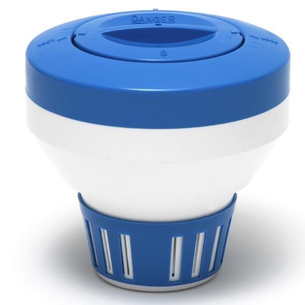 Pentair Large Floating Chemical Dispenser Blue and White | Leslie's ...