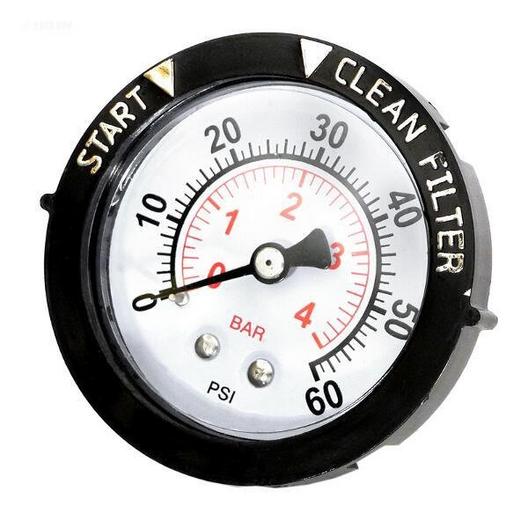 Pentair  Gauge Pressure 1/4in Rear/Back Connection NPT 0-60 PSI 2in Face with Dial