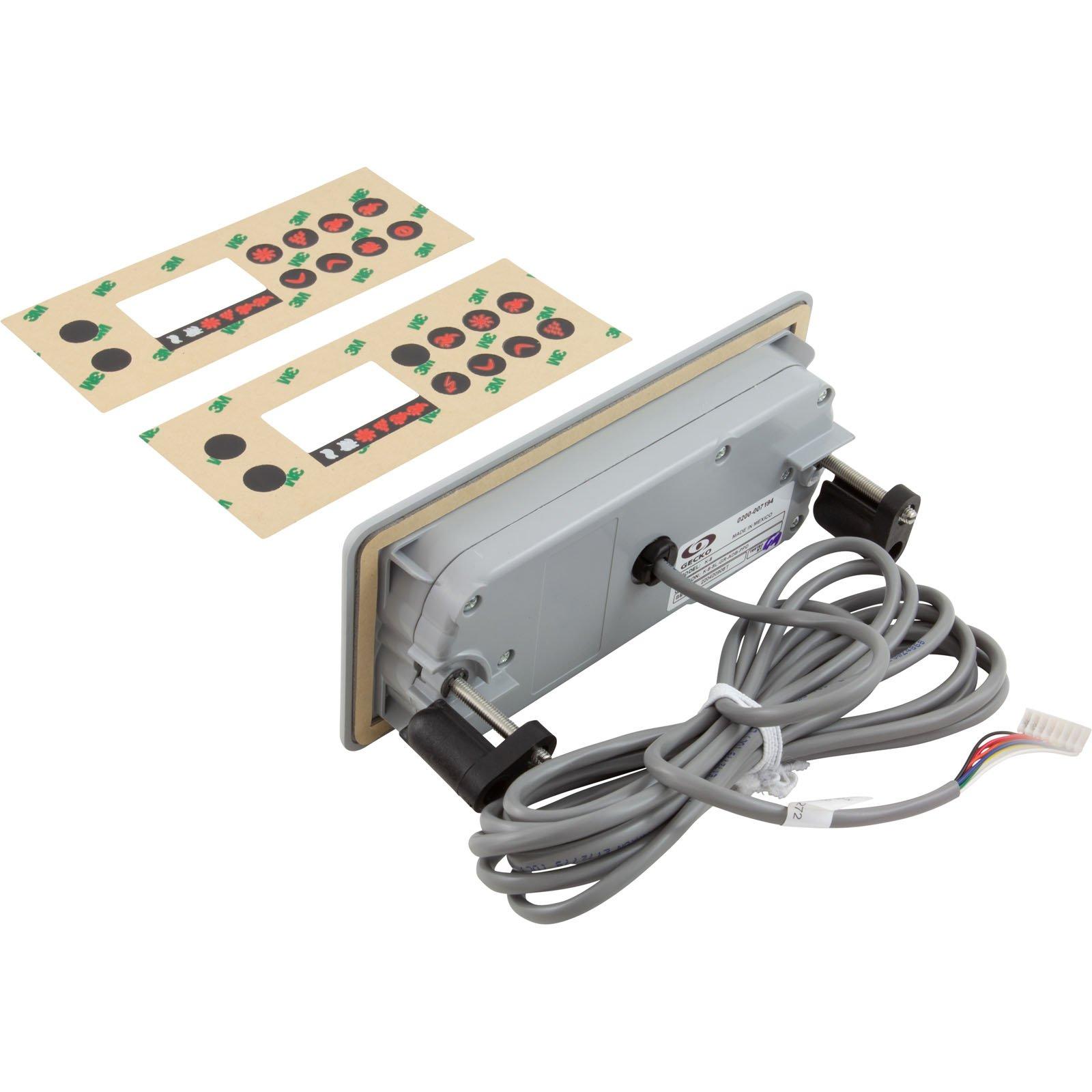 Gecko  Aqua-Flo K-8 8 Buttons Topside Control Panel without Overlay