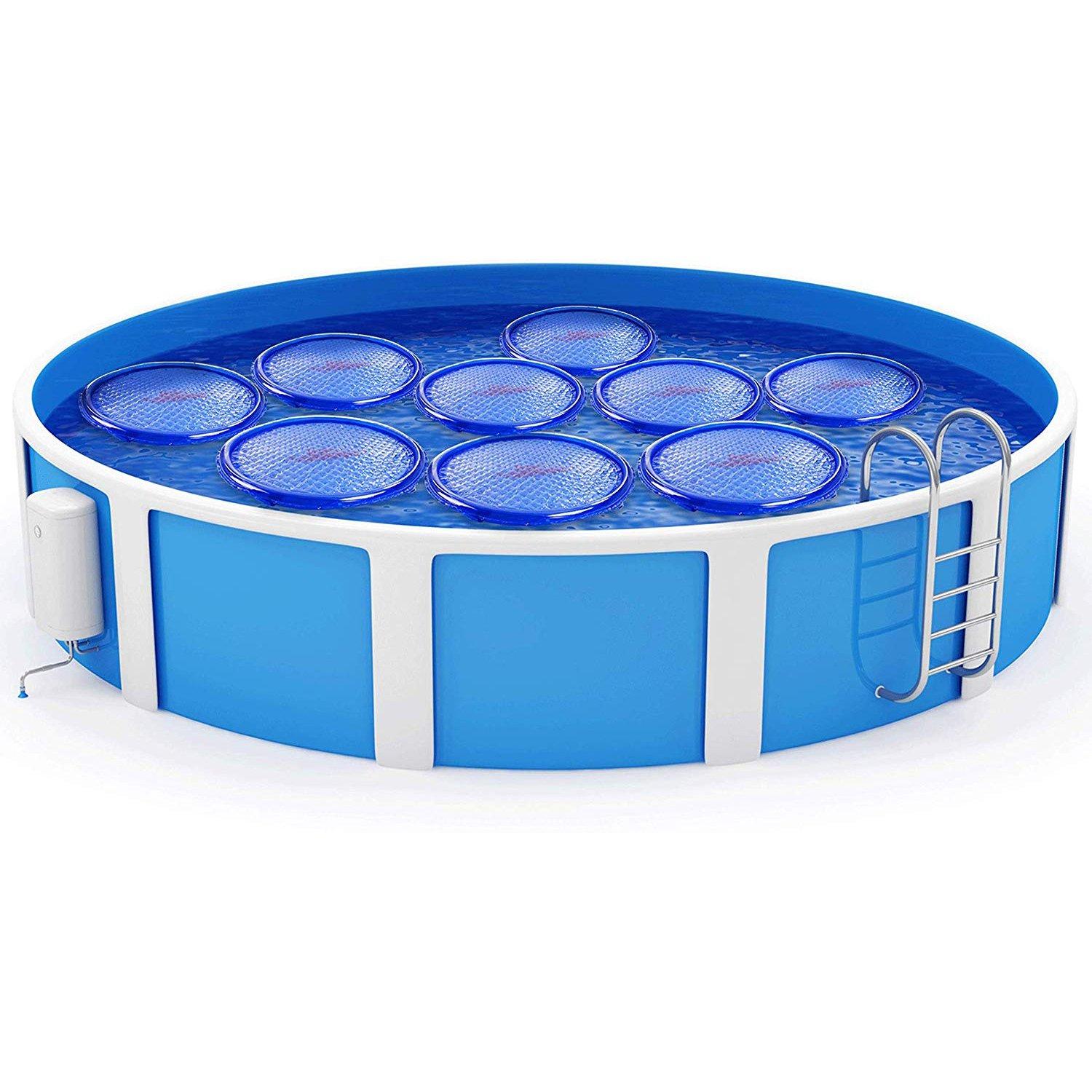 Solar Sun Rings  SSR-ANCHORB Solid Blue Pool Sun Rings with Water Anchors