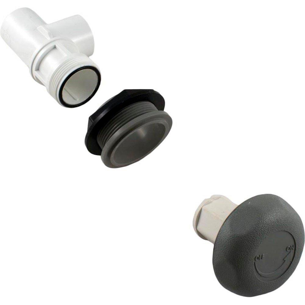 On/Off Turn Valve Assembly, Single Port, Gray