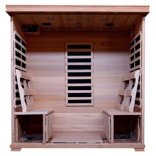 Heatwave  4-Person Hemlock Infrared Sauna with Carbon Heaters