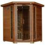4-Person Cedar Corner Sauna with Carbon Heaters