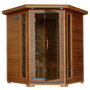 4-Person Cedar Corner Sauna with Carbon Heaters