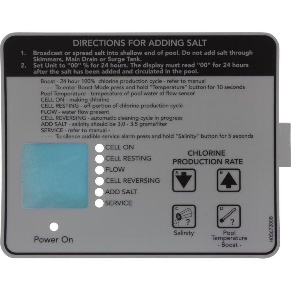 Jandy - AquaPure Control Box Bottom Decal