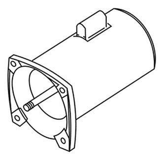 Square Flange 1-1/2 HP, 2 Amp, Single Phase Replacement Motor