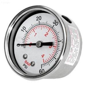 Waterway  Pressure Gauge Clearwater II Waterproof SS