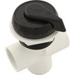 Waterway  1in Top Access Diverter Valve Notched Black