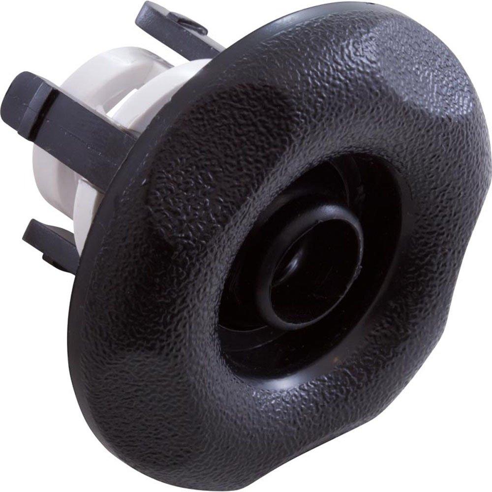 Waterway  Mini Adjustable Snap-In Spa Jet Eyeball Five-Scallop Textured Escutcheon Assembly Black