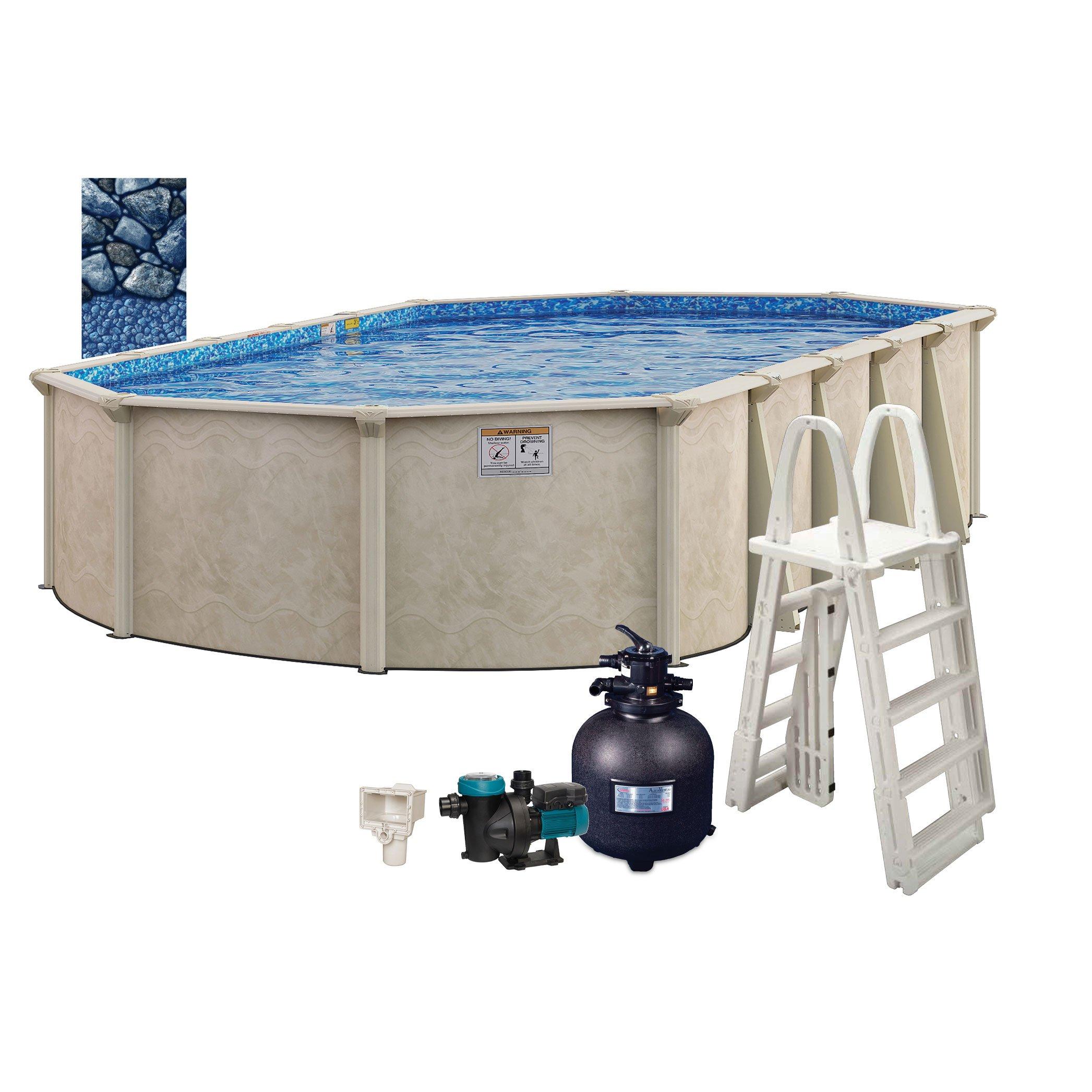 Cascade 18'x34 x 52 Oval Above Ground Pool Package