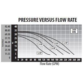 Executive 56-Frame 3HP Single-Speed Spa Pump, 2-1/2in. Intake, 2in. Discharge, 230V
