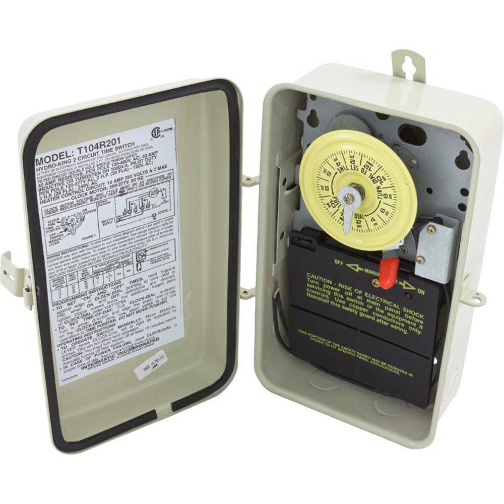 Single Time Clock with Fireman's Switch 240V