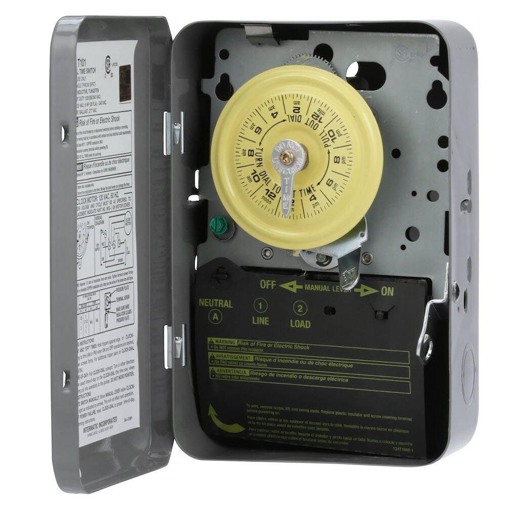 Intermatic  T101 Mechanical Time Switch with Metal Enclosure 120 VAC 60Hz