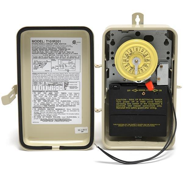 Single Time Clock 125V Timer with Heater Delay with Metal Enclosure