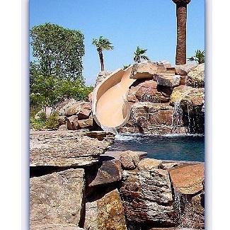 S.R Smith  BigRide Left Turn Complete Pool Slide Silver Gray