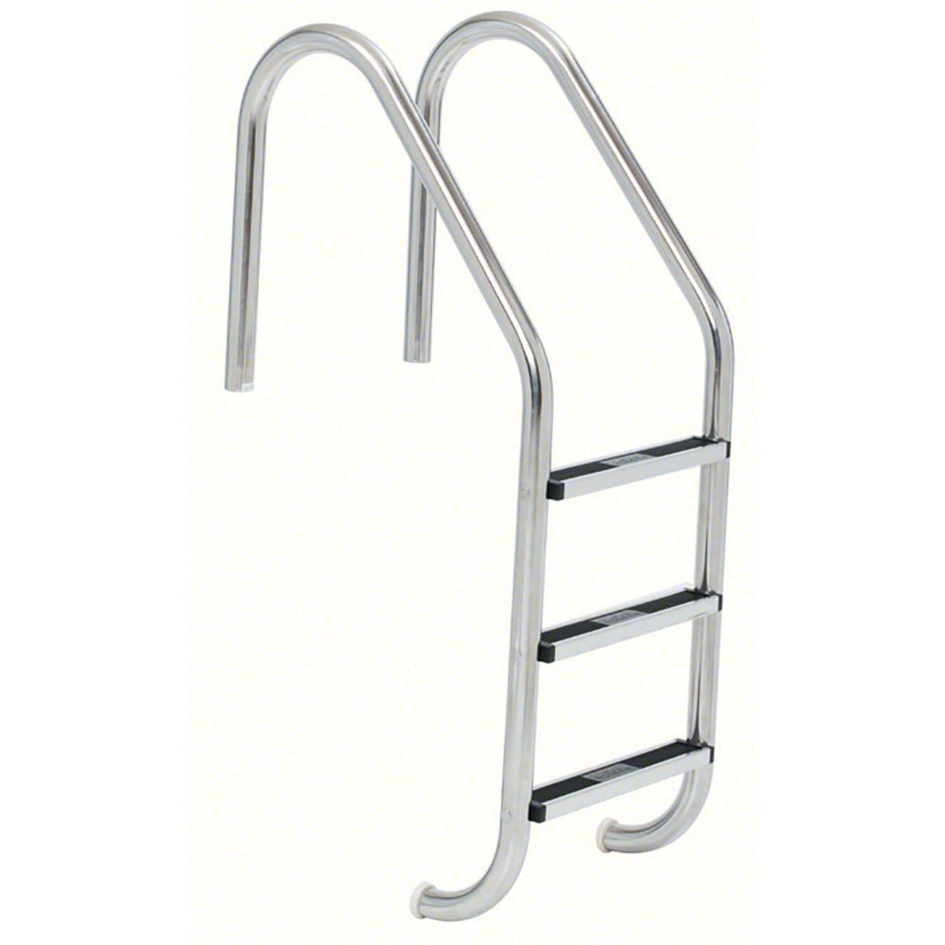 35in. Commercial 3-Step Ladder with Cross Brace and Stainless Steel Treads (.065in.)