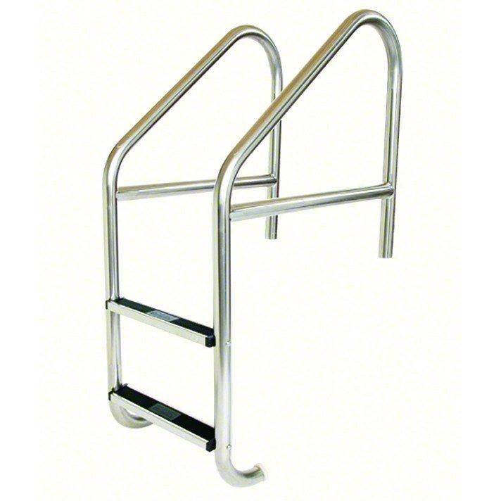 29in. Commercial 2-Step Ladder with Stainless Steel Treads (.065in ...