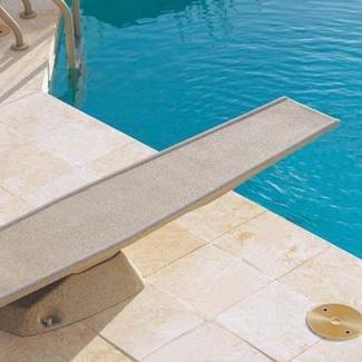 T7-N55-C 7' Complete Diving Board System, Pebble | Leslie's Pool Supplies