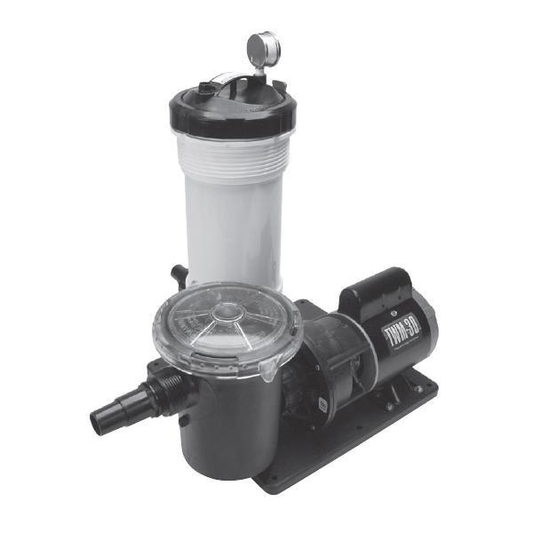Waterway  TWM 50 sq ft Above Ground Cartridge Filter With 1HP Pump With Trap
