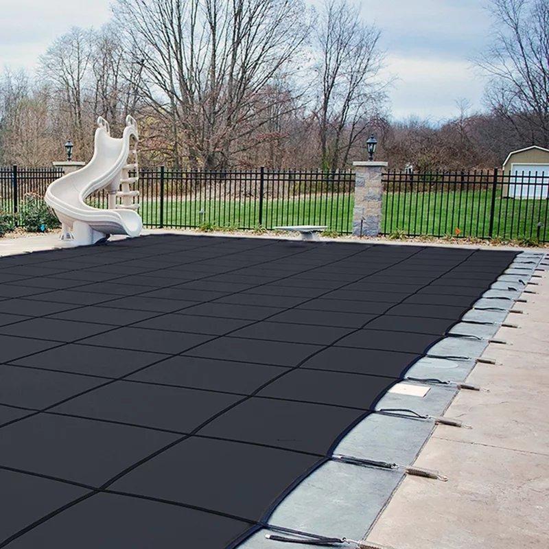 16' x 34' Commercial Mesh Safety Cover, Black, 30- Year Warranty