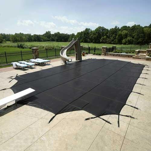 16' x 34' Commercial Mesh Safety Cover, Black, 30- Year Warranty