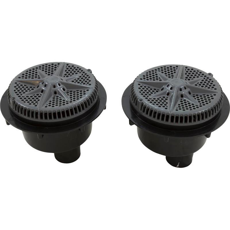 8in. Starguard, 2in. Bottom Ports, 2 Pk, Dark Grey, Ansi Ok